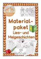 Vorschau - Arbeitsblätter - Materialpaket Lies- und Malgeschichten - Deckblatt