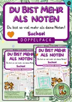 Vorschau - Anderer Materialtyp - Du bist mehr als deine Noten! - Suchsel DOPPELPACK | Beigabe zum Zeugnis - Deckblatt