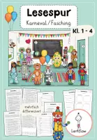 Vorschau - Arbeitsblätter - Lesespur Karneval, Fasching | Kl. 1 - 4 - Deckblatt