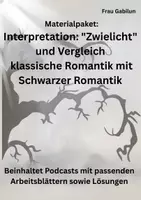 Vorschau - Arbeitsblätter - Interpretation Zwielicht und Vergleich klassische Romantik mit Schwarzer Romantik - Deckblatt