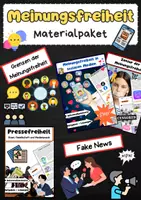 Vorschau - Arbeitsblätter - Meinungsfreiheit Materialpaket: Pressefreiheit, Social Media, Debattenkultur & Demokratie - Deckblatt
