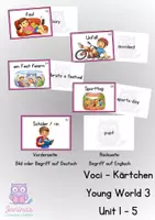 Vorschau - Bildkarten - Materialpaket - Voci - Kärtchen - Young World 3 - Unit 1 - 5 - Deckblatt