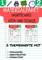 Vorschau - Unterrichtsreihen - Materialpaket SPRACHFÖRDERUNG in der VORSCHULE 1+2 (Material und Gegenstände in KiTa und Schule) - Deckblatt