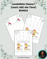 Vorschau - Arbeitsblätter - Materialpaket - Leseblätter Klasse 1 (ABC der Tiere) - Deckblatt