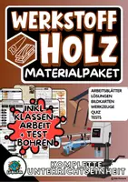 Vorschau - Arbeitsblätter - Holz (Werkstoff) - Technik - Materialpaket - Deckblatt