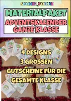 Vorschau - Mal- und Bastelvorlagen - Materialpaket Adventskalender für die ganze Klasse - Deckblatt