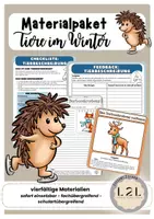 Vorschau - Arbeitsblätter - Materialpaket - Tierbeschreibungen im Winter - Tiere im Winter beschreiben - Deckblatt