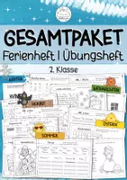 Vorschau - Arbeitsblätter - GESAMTPAKET | Ferienheft | Übungsheft | Klasse 2 - Deckblatt