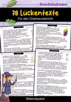 Vorschau - Arbeitsblätter - Chemie | 78 Lückentexte | Grundlagen | Stoffe & Reaktionen - Deckblatt