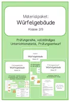 Vorschau - Stundenentwürfe - Materialpaket Würfelgebäude Prüfungseinheit - Deckblatt