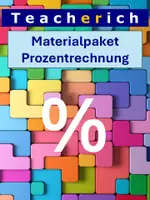 Vorschau - Arbeitsblätter - Materialpaket "Prozentrechnung" - Deckblatt