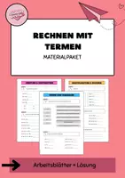 Vorschau - Arbeitsblätter - Materialpaket Rechnen mit Termen - Deckblatt