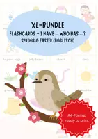 Vorschau - Spiele - Bundle: Spring & Easter - 40+ Flashcards + I have ... Who has ...? Lesespiel - Deckblatt