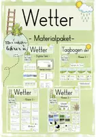 Vorschau - Arbeitsblätter - Thema Wetter – Sachunterricht Klasse 3 – Komplettpaket mit Arbeitsblättern und Tafelmaterial digital - Deckblatt
