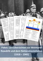 Vorschau - Präsentationen/Tafelbilder - 18 Lernübersichten/Merkzettel von der Novemberrevolution bis zum Ende des Zweiten Weltkriegs (1918-1945) - Deckblatt