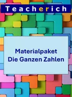 Vorschau - Arbeitsblätter - Materialpaket "Die (positiven und negativen) Ganzen Zahlen" - Deckblatt