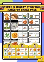 Vista previa - Juegos / Gamificación - Today is Monday Storytime Hands-On Games Pack - Portada