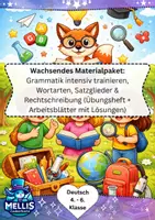 Vorschau - Arbeitsblätter - Grammatik Klasse 4–6, Wachsendes Materialpaket - Deckblatt