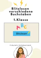 Vorschau - Spiele - Blitzlesen Klasse 1: Buchstaben A-M Teil 1 - Deckblatt