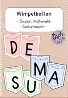 Vorschau - Anderer Materialtyp - Materialpaket Wimpel - Deutsch, Mathematik, Sachunterricht - Deckblatt