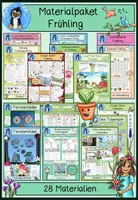 Vorschau - Unterrichtsreihen - Frühling Materialpaket – kreative Unterrichtsmaterialien für die Grundschule - Deckblatt