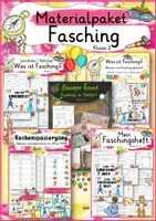 Vorschau - Stundenentwürfe - Fächerübergreifendes Materialpaket Fasching 3. Klasse Fastnacht Karneval Deutsch Mathe Sachunterricht Ethik Winter - Deckblatt