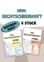 Vorschau - Arbeitsblätter - Materialpaket 6 Rechtschreibübungshefte - Deckblatt