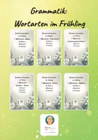 Vorschau - Arbeitsblätter - Materialpaket Wortarten im Frühling - Deckblatt