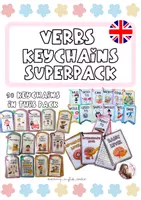 Vista previa - Tarjetas / Manipulativos - ENGLISH VERB TENSES, MODAL VERBS AND IRREGULAR VERBS KEYCHAINS SUPERPACK - Portada