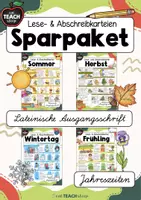 Vorschau - Arbeitsblätter - Sparpaket - Lese- & Abschreibkarteien Jahreszeiten - Lateinische Ausgangsschrift - Deckblatt