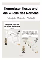 Vorschau - Arbeitsblätter - Kommissar Kasus und die 4 Fälle des Nomens // Materialpaket - Deckblatt