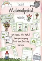Vorschau - Arbeitsblätter - Materialpaket - Frühling - 1. Klasse - 2. Klasse - Deckblatt