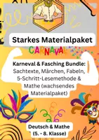 Vorschau - Arbeitsblätter - Karneval & Fasching – Wachsendes Materialpaket - Deckblatt