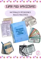 Vista previa - Tarjetas / Manipulativos - SÚPER PACK OPOSICIONES MAESTROS INGLÉS - Portada