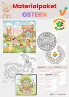 Vorschau - Mal- und Bastelvorlagen - Materialpaket Ostern - Deckblatt