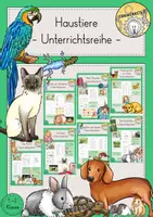 Vorschau - Stundenentwürfe - Haustiere Unterrichtsreihe Materialpaket Sachunterricht - Deckblatt