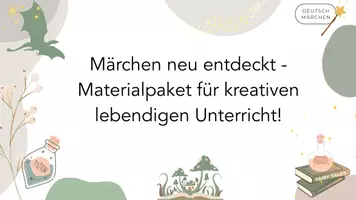 Vorschau - Arbeitsblätter - Märchen neu entdeckt - Materialpaket für kreativen lebendigen Unterricht! - Deckblatt