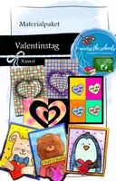 Vorschau - Mal- und Bastelvorlagen - Valentinstag im Kunstunterricht: Materialpaket - Deckblatt