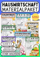 Vorschau - Arbeitsblätter - Wachsendes Materialpaket: Hauswirtschaft / Ernährung und Haushalt (Klasse 5.-8.) - Deckblatt