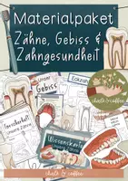 Vorschau - Stundenentwürfe - Materialpaket Zähne, Gebiss & Zahngesundheit - Tafelmaterial, Experimente, Wissenskartei und mehr rund um das Thema Zahn - Deckblatt