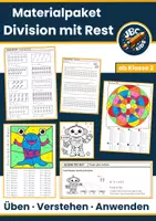 Vorschau - Arbeitsblätter - Division mit Rest – Üben, Verstehen & Anwenden | ab Klasse 2 | Materialpaket - Deckblatt
