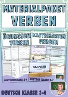 Vorschau - Arbeitsblätter - Materialpaket Verben (Kartei und Übungsheft) - Deckblatt