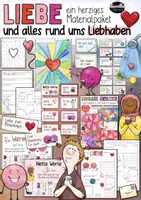 Vorschau - Mal- und Bastelvorlagen - LIEBE ♥️ und alles rund ums Liebhaben - Materialpaket / Valentinstag - Deckblatt