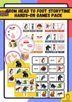 Vista previa - Juegos / Gamificación - From head to foot Storytime Hands-On Games Pack - Portada