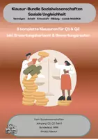 Vorschau - Klassenarbeiten - Klausur-Bundle Sozialwissenschaften Oberstufe – Soziale Ungleichheit (5 Klausuren inkl. Erwartungshorizont) - Deckblatt