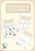 Vorschau - Arbeitsblätter - Materialpaket Tiere im Winter - Deckblatt