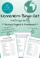 Vorschau - Arbeitsblätter - Kennenlern-Bingo-Set mehrsprachig: Deutsch, Englisch, Französisch (Materialpaket) - Deckblatt