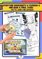 Vorschau - Arbeitsblätter - Pete and his shoes: : Storytime Worksheets & flipbook & mini book & Final Tasks - Deckblatt