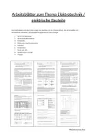 Vorschau - Arbeitsblätter - Materialpaket zum Thema Elektrotechnik / elektrische Bauteile - Deckblatt