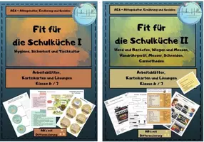 Vorschau - Arbeitsblätter - 🧑🍳 Materialpaket - Fit für die Schulküche I und II - Deckblatt